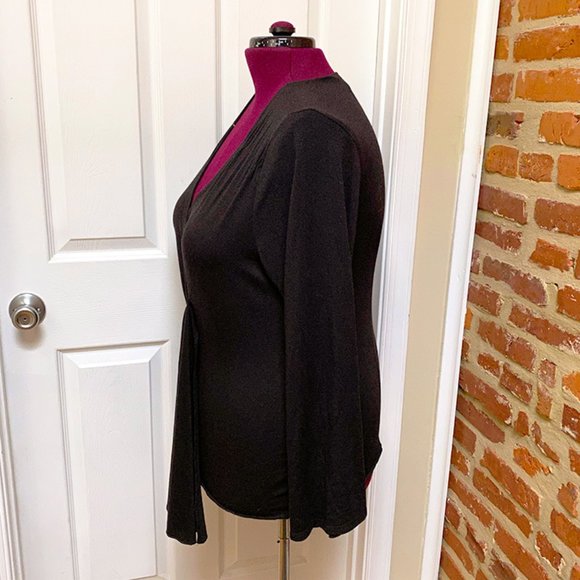 NWT Lane Bryant V-Neck Draped Front Wrap Look Top - Picture 4 of 4